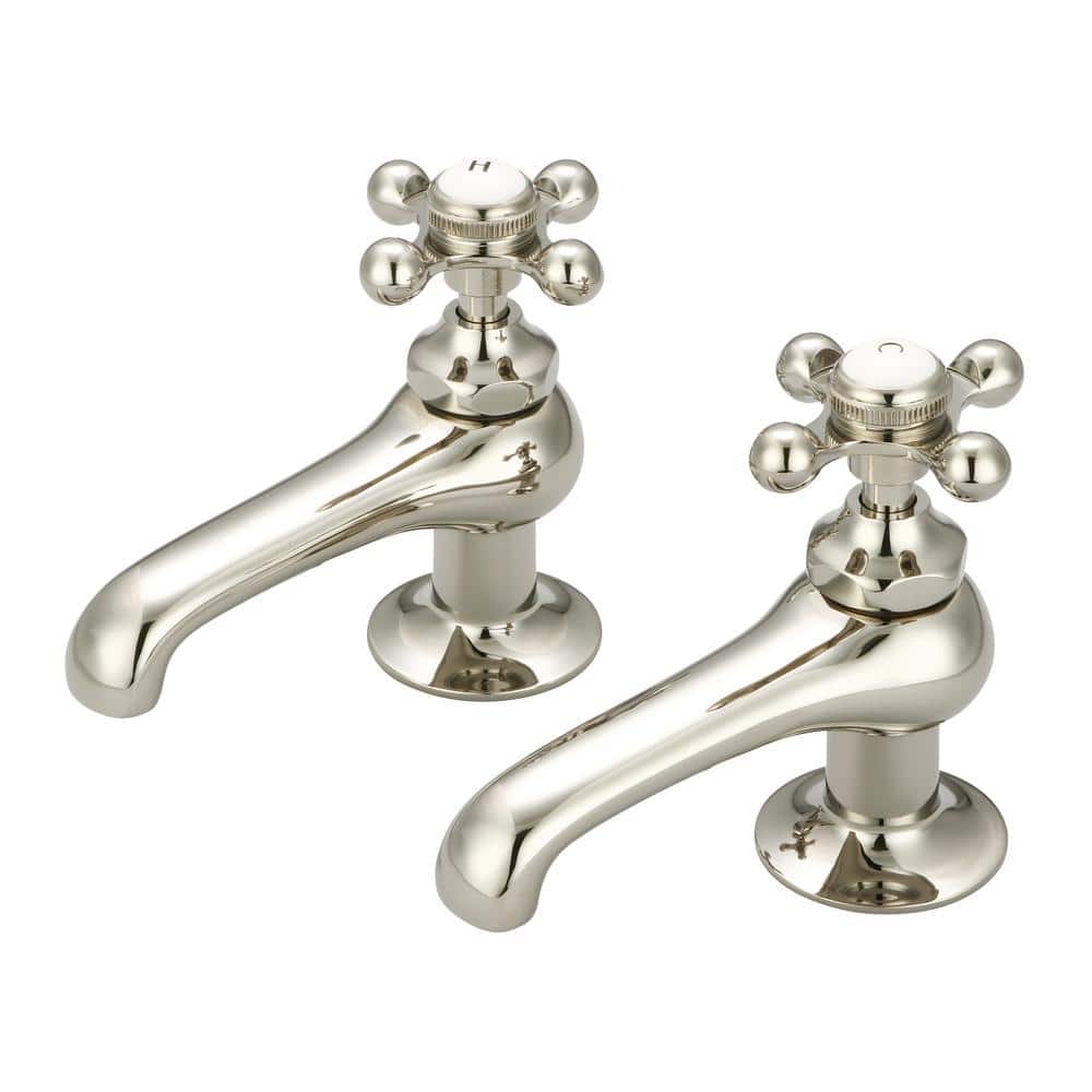 8 in. Widespread 2-Handle Basin Cocks Bathroom Faucet in Polished Nickel PVD price history on PriceWatchPro
