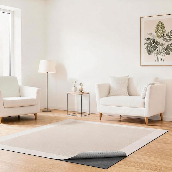 Rug Pad 5 x 7 ft. 0.12 in. T Non-slip Carpet Area Pad, Hardwood Floor Protection Keeps Carpets in Place