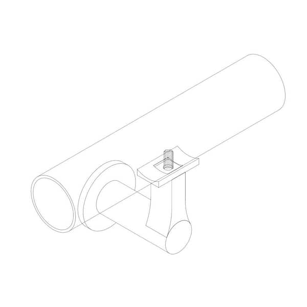 Round Slim 2.5 in. Stainless Steel Handrail Wall Bracket