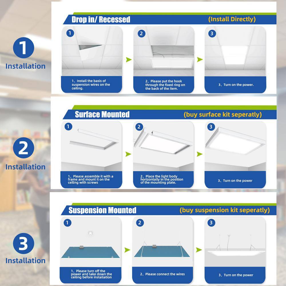 White Aluminum 2x4 LED Flat Panel Light Fixture