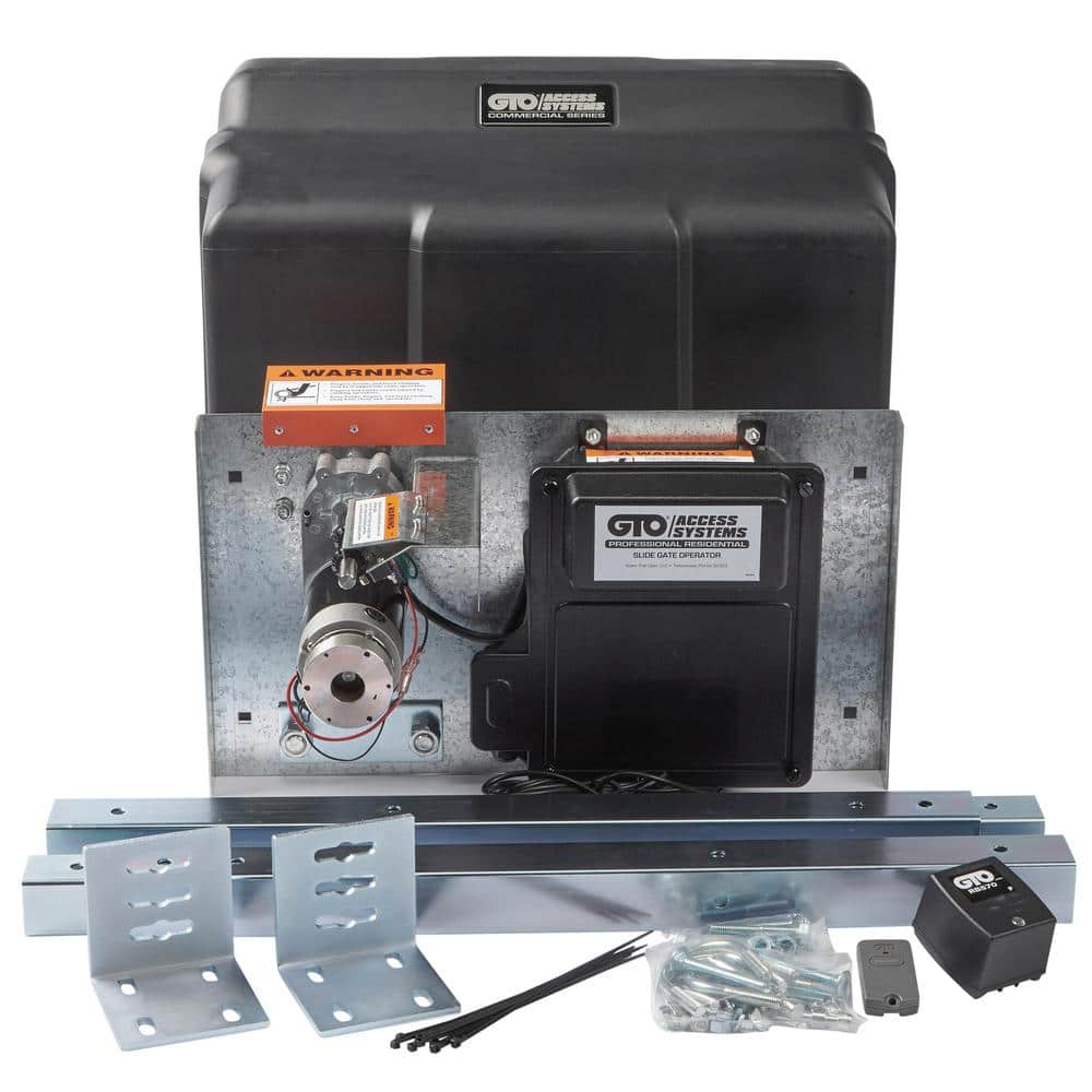 Heavy-Duty Black Solar Slide Gate Operator