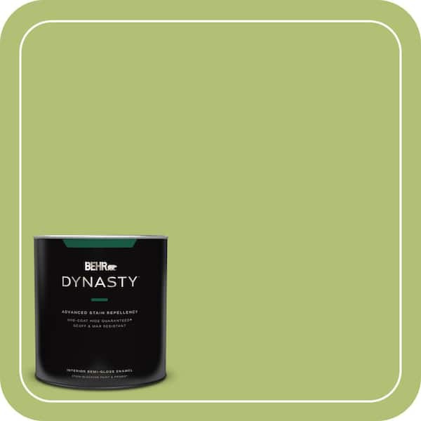 BEHR DYNASTY 1 qt. Home Decorators Collection #HDC-SM14-5 Lavish Lime Semi-Gloss Enamel Interior Stain-Blocking Paint & Primer