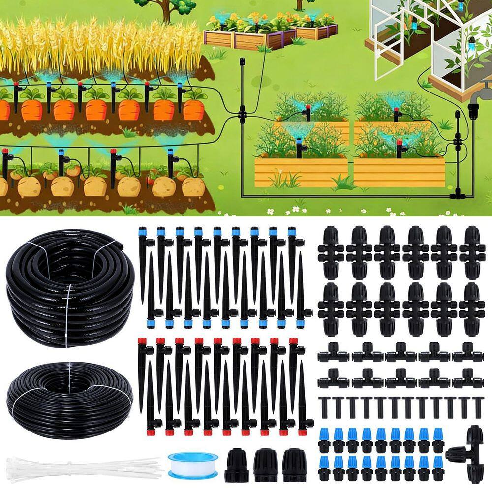300 ft. Drip Irrigation System Kit, Automatic Garden Watering Misting System with Hose for Plant Flower Bed price history on PriceWatchPro