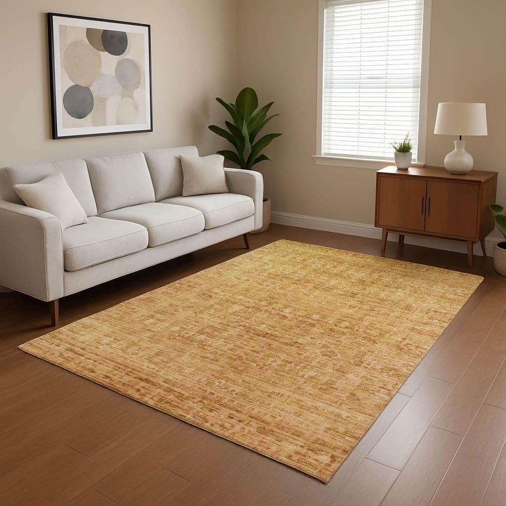 Mayfield Premium Machine Washable Abstract AMF1775 Salmon 3 ft. x 4 ft. Area Rug price history on PriceWatchPro