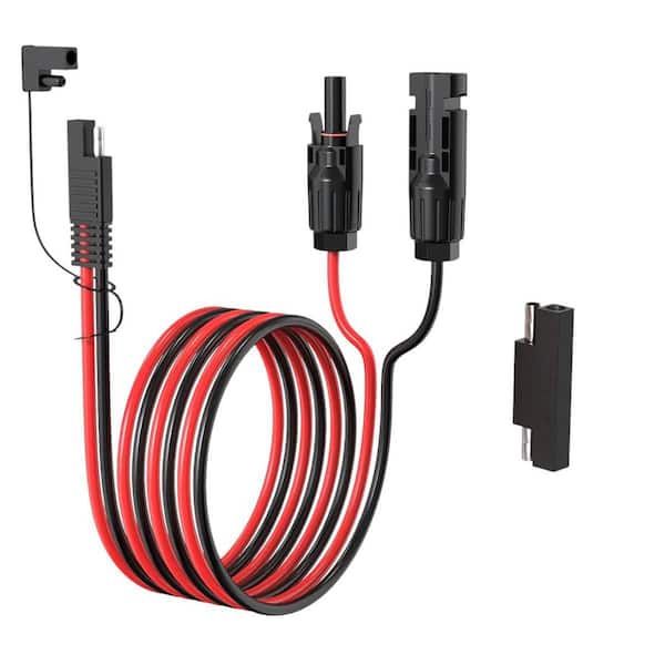 Vrbgify 10AWG 3. 3 ft. Solar to SAE Adapter and Extension Cable 2 3.3 10 20 35 50 ft. Polarity Reverse Adapter for Solar Panels