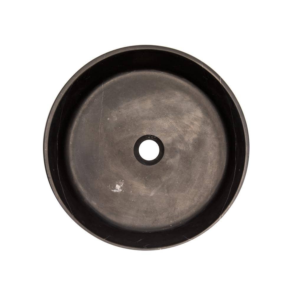 Nero Marquino Black Marble Circular Vessel Sink