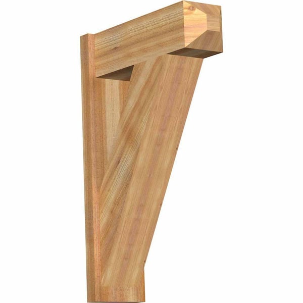 Ekena Millwork 8 in. x 36 in. x 24 in. Western Red Cedar Traditional Craftsman Rough Sawn Outlooker