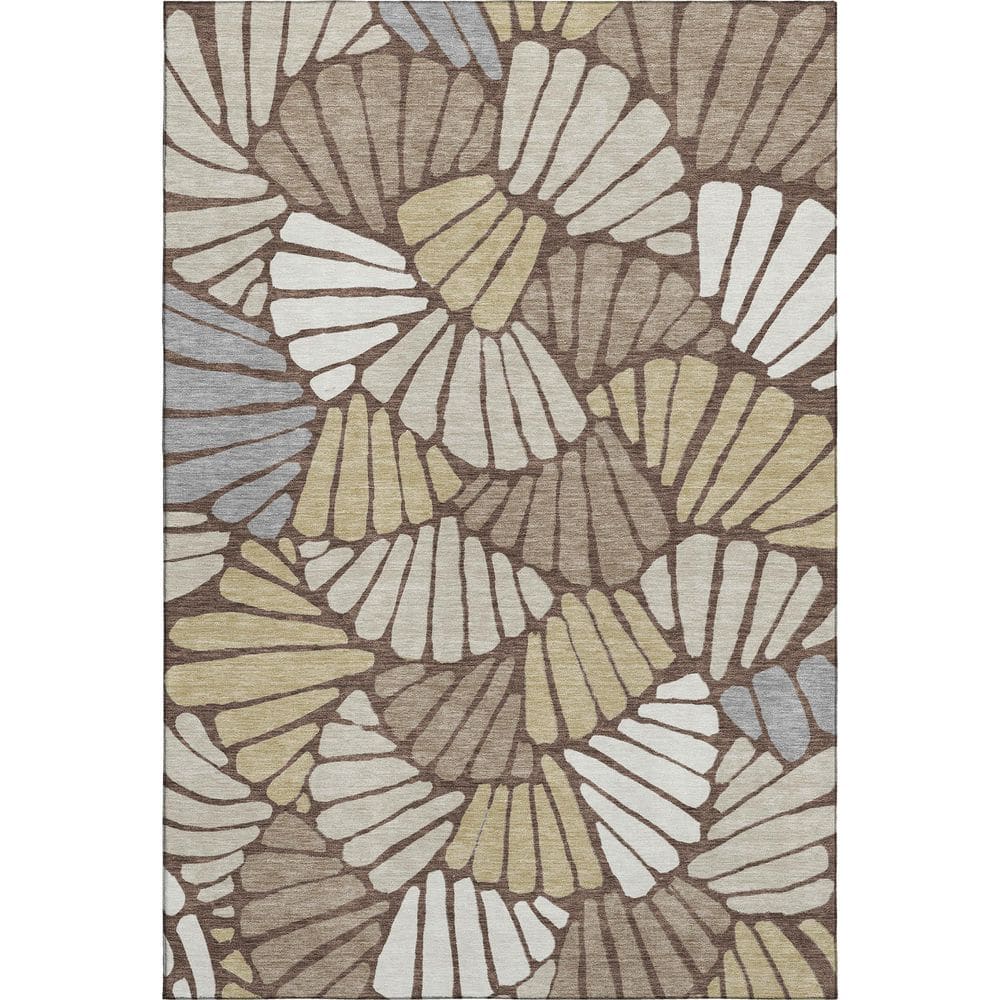 Mayfield Premium Machine Washable Abstract AMF2384 Chocolate 5 ft. x 7 ft. 6 in. Area Rug price history on PriceWatchPro