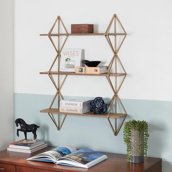Metal Triangle Wall Book Shelf Bracket Mount Support Holder Home Furniture Tool 