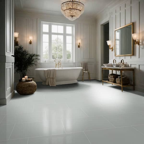 Cliff White 12 in. x 24 in. Matte Porcelain Floor and Wall Tile (14 sq. ft./Case) Cliff White 12 in. x 24 in. Matte Porcelain Floor and Wall Tile (14 sq. ft./Case)