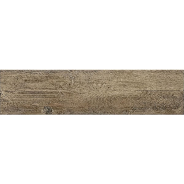 Florida Tile Home Collection - Tahoe Cedar Brown 6 in. x 24 in. Porcelain Floor and Wall Tile (14 sq. ft./Case)