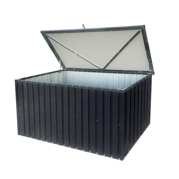 6 ft. W x 3 ft. D Black Metal Shed (53.65 sq. ft. )
