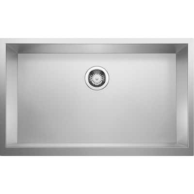 Precision Farmhouse Apron Front Stainless Steel 32 in. x 19.5 in. Single Bowl Kitchen Sink in Durinox