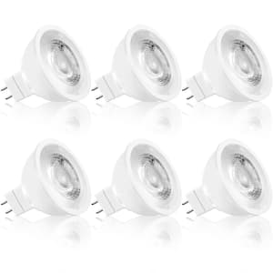 50-Watt Equivalent MR16 Dimmable LED Light Bulb Enclosed Fixture Rated 3000K Soft White (6-Pack)