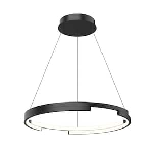 Anello Minor 24 in. 1 Light 58-Watt Black Integrated LED Pendant Light