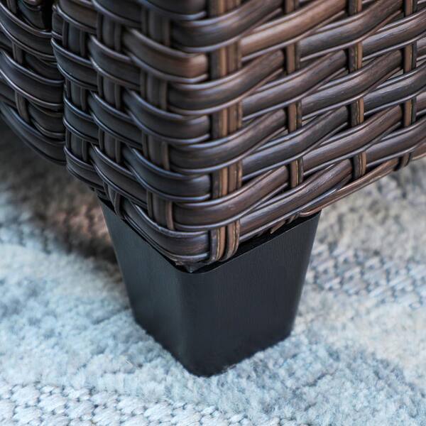 Dark brown deals wicker patio furniture