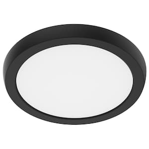 Blink Performer 7 in. Black Selectable CCT Color Changing LED Round Ceiling Flush Mount Light Fixture