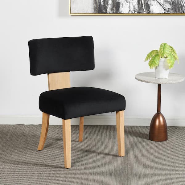 StyleCraft Black Polyester Side Chair