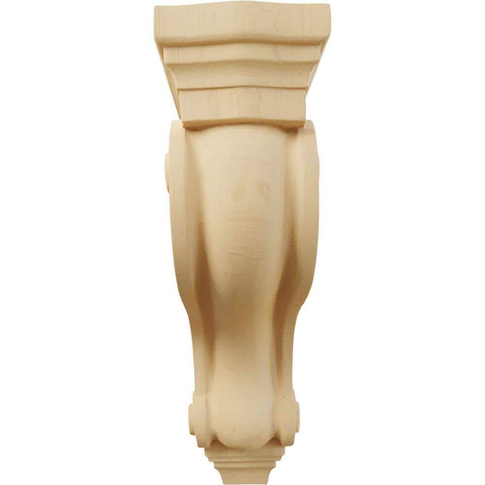 Alder 13" Traditional Scroll Wood Corbel