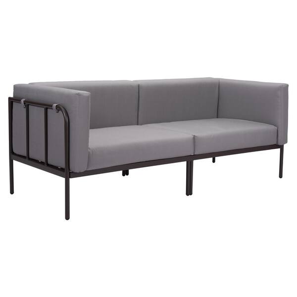 black metal frame outdoor sofa