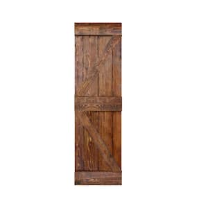 K Style 24 in. x 84 in. Carrington Finished Solid Wood Sliding Barn Door Slab - Hardware Kit Not Included