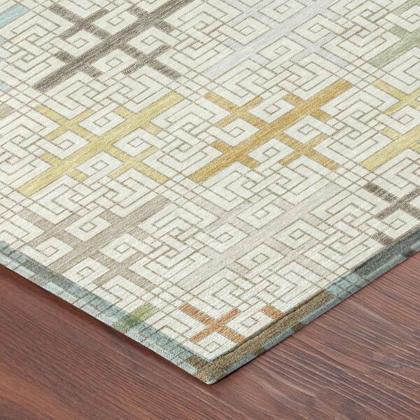 Chantille Machine Washable Indoor/Outdoor Abstract ACN2850 Ivory 3 ft. x 4 ft. Area Rug
