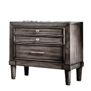Daphne Gray Transitional Style Nightstand