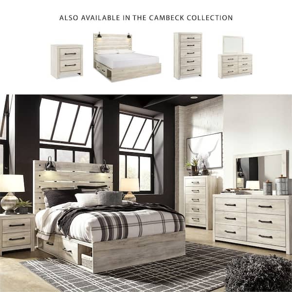 Signature DESIGN BY ASHLEY Cambeck Whitewash 2-Drawer 21.69 in. W