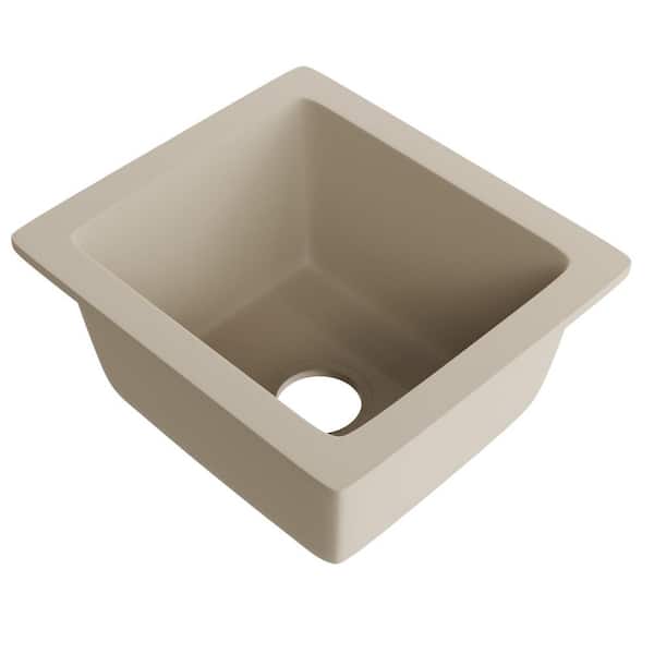 BAJA Sand Granite Composite 18 in. Undermount Bar Sink