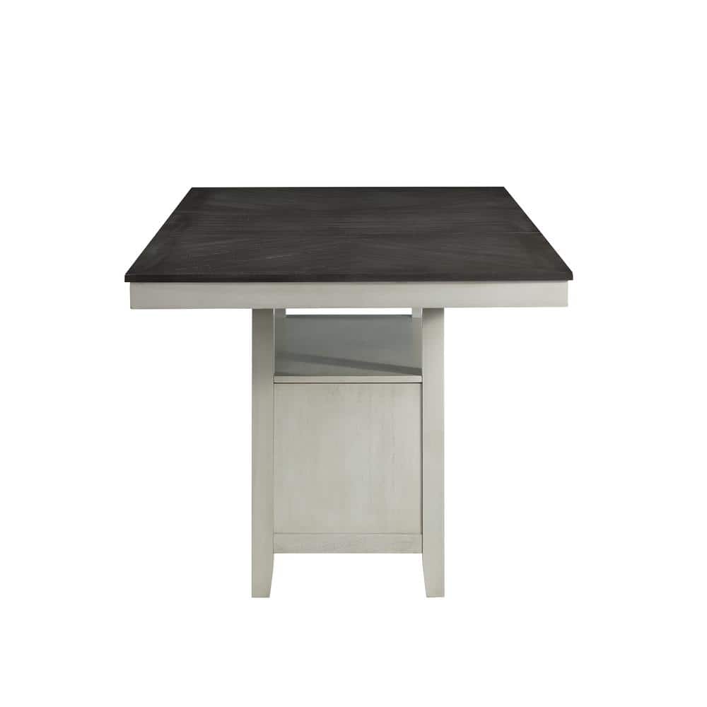 Hyland Stone Gray and Charcoal 7-Piece Counter-Height Dining Set