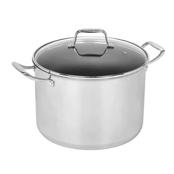MAKER Homeware 12 Qt. Stainless Steel Stockpot with Lid