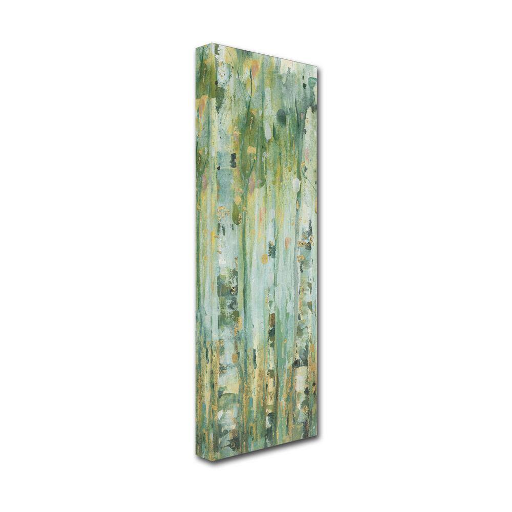 Tall Green and Yellow Forest Canvas Wall Art