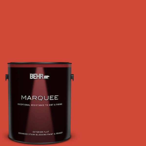 BEHR MARQUEE 1 gal. #180B-7 Chili Pepper Flat Exterior Paint & Primer