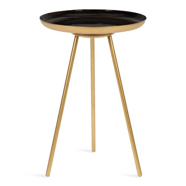 Laranya 15.00 in. D Black 22.50 in. H Round Metal End Table