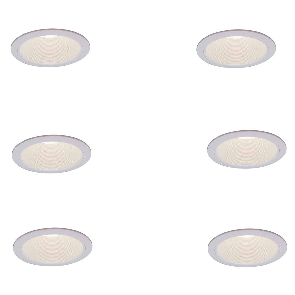 Commercial Electric 6 in White Baffle Recessed Air Tight Light Trim T49 for sale online 