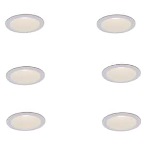 6 in. R30 White Recessed Light Baffle Trim (6-Pack)