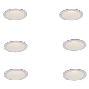 6 in. Steel R30 White Baffle Recessed Can Light Trim, 6-Pack