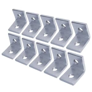 Heavy Duty Shelf Bracket; with 3/8 in. Hole; MAX LOAD 250 lbs!; L Corner Brace; for Plumbing and Decor; Iron (10Pack)