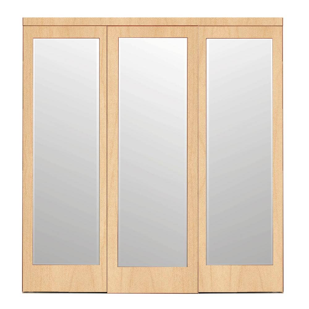 84 in. x 84 in. Mir-Mel Mirror Stain Grade Maple Solid Core MDF Interior Closet Sliding Door with Matching Trim price history on PriceWatchPro