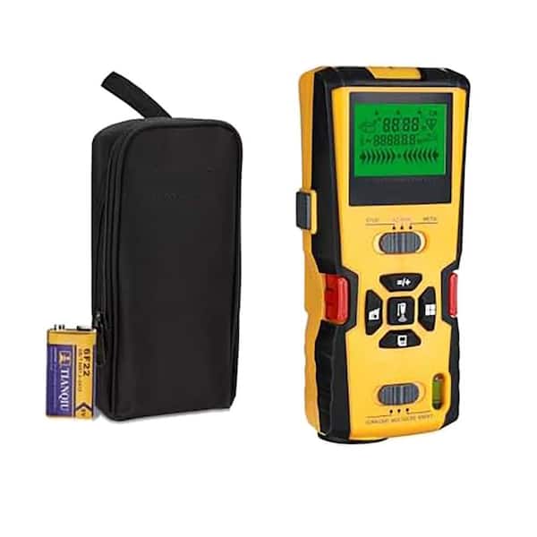 5-in-1 Wall Scanner with Laser Level and Ultrasound Distance Measure for Dry Walls, Metal Studs, Wood and Wire Detection