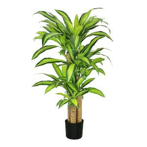 4 ft. Real Touch Artificial Dracaena Tree in Pot