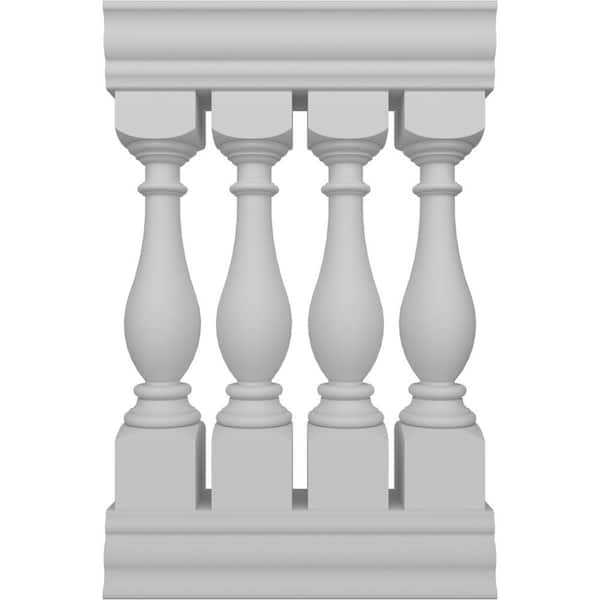 Ekena Millwork Fiberthane Legacy Balustrade 24 in. L x 40 in. H Fiberglass Railing Kit
