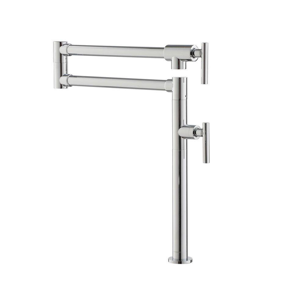 Residential Deck Mount Pot Filler Kitchen Faucet with Dual Swing Joints and Aerator in Chrome price history on PriceWatchPro