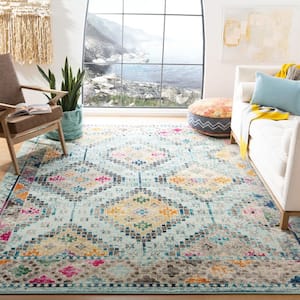 Madison Blue/Yellow 12 ft. x 15 ft. Geometric Medallion Area Rug