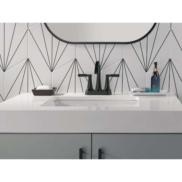 Delta Lorna 4 in. Centerset Double Handle Bathroom Faucet with