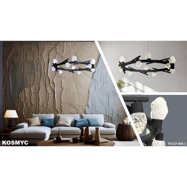 George Kovacs Kosmyc 10-Light Sand Black Integrated LED Statement