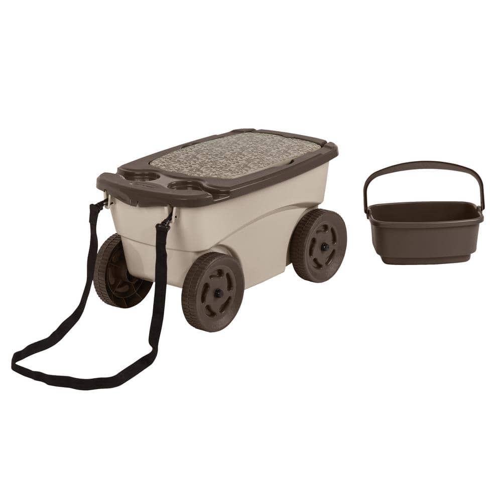 Suncast Portable 12.25 in. x 13 in. Plastic Garden Scooter GDS200D - The  Home Depot
