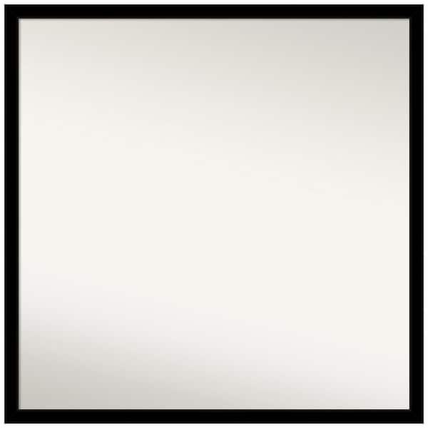 Amanti Art Jet Black 27.5 in. W x 27.5 in. H Square Non-Beveled Framed Wall Mirror in Black