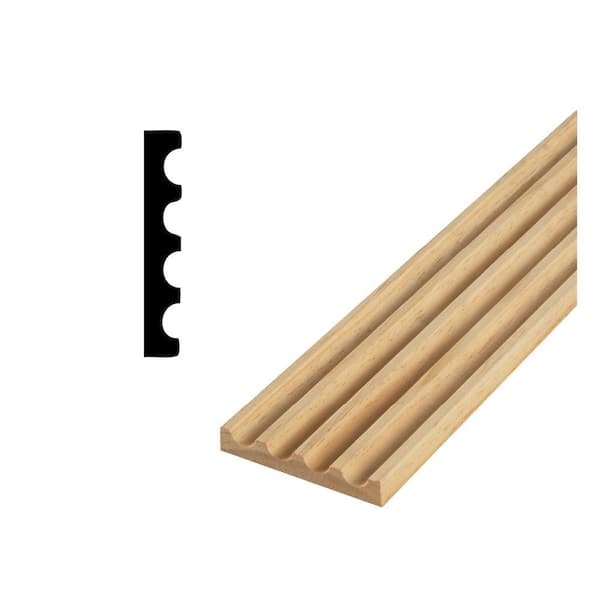 DecraMold DM 400 - 11/16 in. x 4 in. x 84 in. Solid Pine Fluted Door and Window Casing