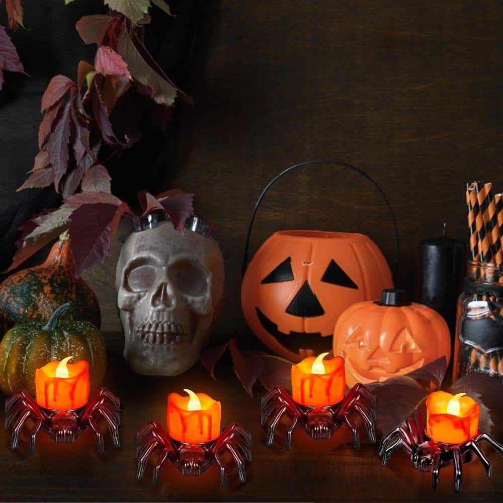 black-orange-flameless-candles